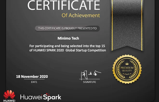 Photo from the award: Huawei Spark 2020 Global Competition
